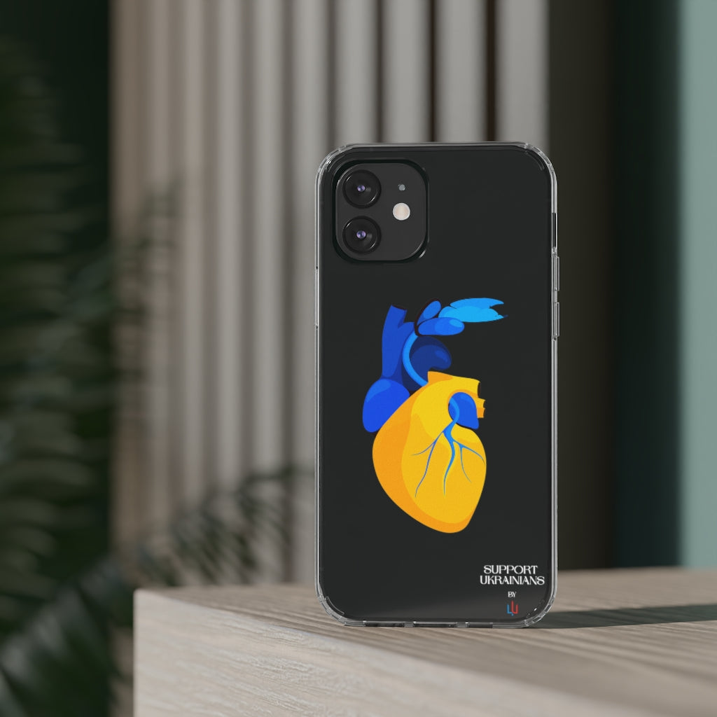 Ukraine Heart Clear Case