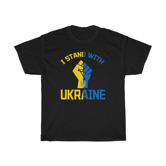 Ich stehe mit der Ukraine Unisex-Baumwoll-T-Shirt